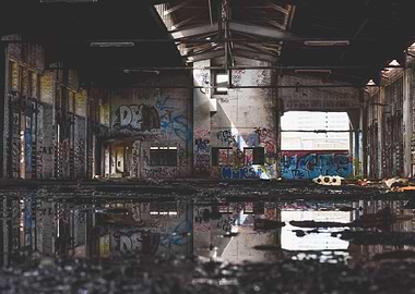 Graffiti Warehouse Interior