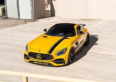 Yellow Mercedes-AMG GT