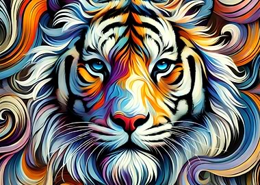 Abstract Tiger Portrait
