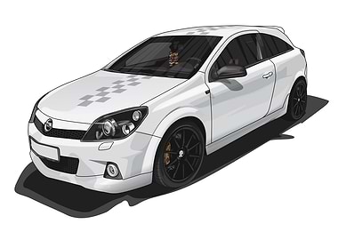 Opel Astra H GTC White