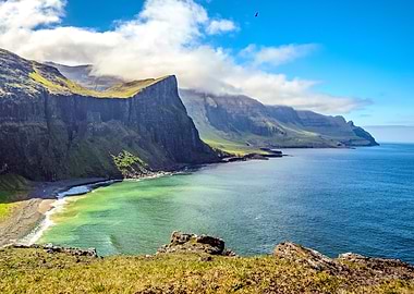Coastal Cliffs and Turquoise Bay