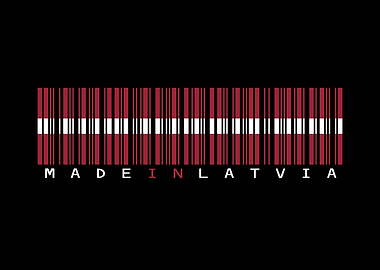 Latvia Barcode Design