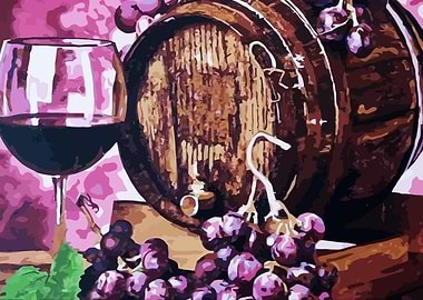 Wine Barrel Still Life