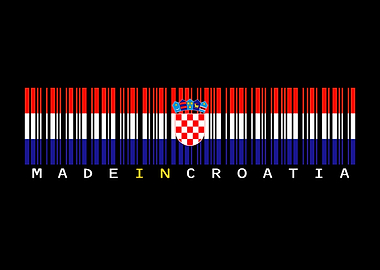 Croatia Barcode Flag