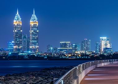 Dubai's Nighttime Cityscape