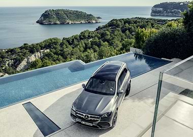 Mercedes-Benz GLS SUV by the Sea