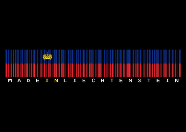 Liechtenstein Barcode Flag