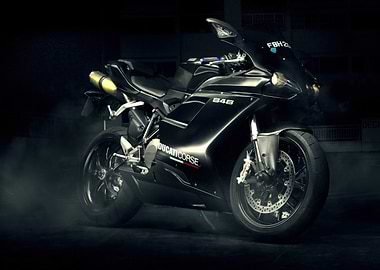 Black Ducati Corse Motorcycle