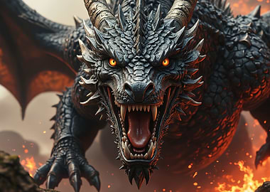 Fierce Dragon Close-Up