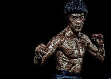 Bruce Lee Text Art