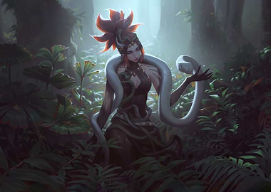 Snake Woman in Jungle