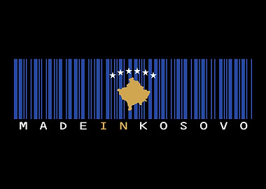 Kosovo Barcode Flag