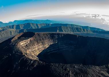 La Réunion Volcanic Crater and Landscape