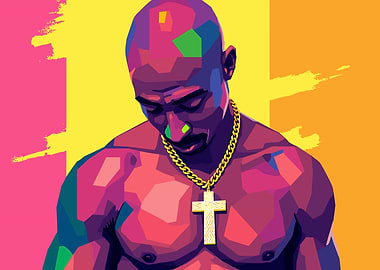 Tupac Shakur Pop Art Portrait