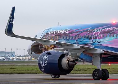 Brussels Airlines A320 with Tomorrowland Livery