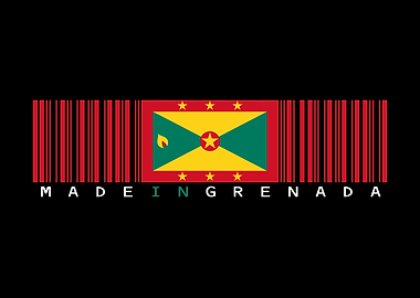 Grenada Flag Barcode Design