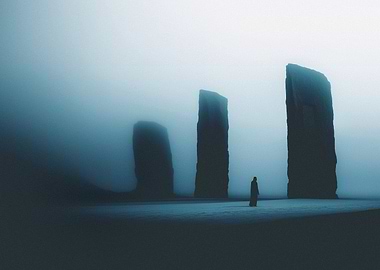 Minimalist Fog Landscape