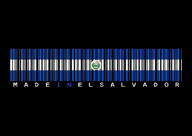 El Salvador Barcode Flag