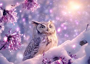 Snowy Owl in Winter Wonderland