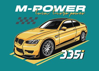 Yellow BMW 335i M-Power