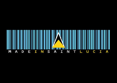 Saint Lucia Barcode Flag