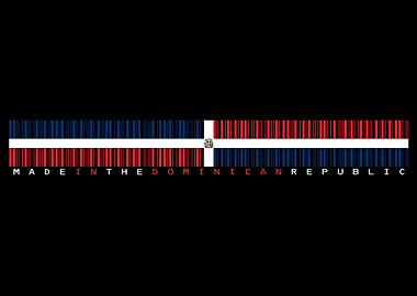Dominican Republic Barcode Flag