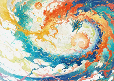 Water Dragon Painting