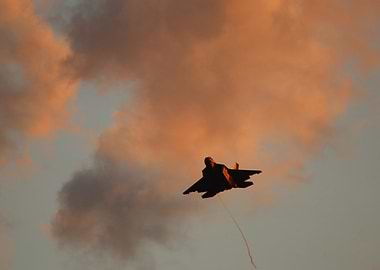 F-22 Raptor at Sunset