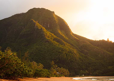 Sunset Over Tunnels Beach