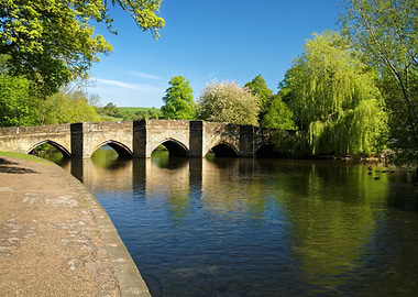 Bakewell Bridge Over River Wye