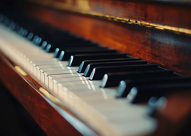 Piano Keys Close-Up