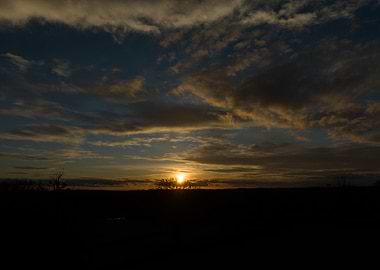Sunset Sky with Clouds