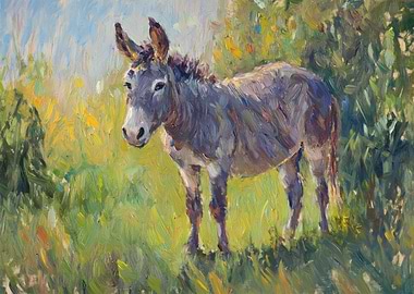 Donkey in a Field