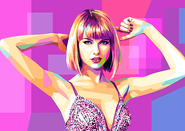 Pop Art Portrait of Woman