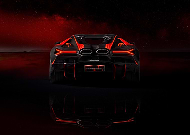 Lamborghini Supercar Rear View