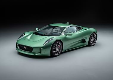 Green Jaguar Sports Car