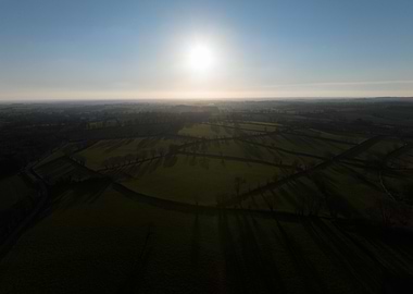 Aerial View of Rural Landscape
