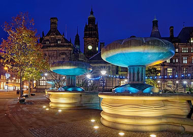 Sheffield Town Hall and Peace Gardens