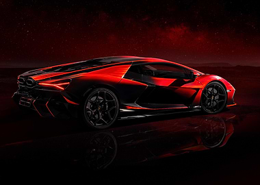 Red Lamborghini Aventador