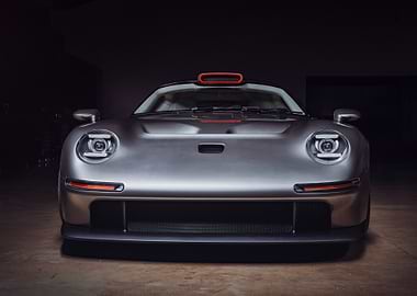 Silver Sports Car Front View