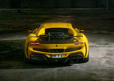 Yellow Ferrari 296 GTE