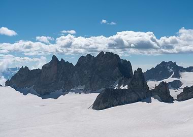 Snowy Mountain Peaks (Mont Blanc)