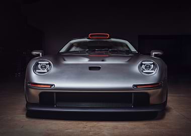 Silver Sports Car Front View