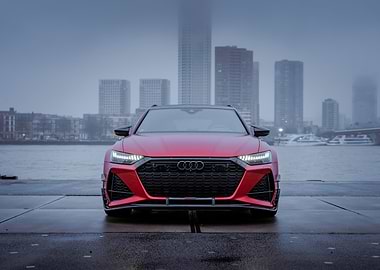 Red Audi RS6 Avant