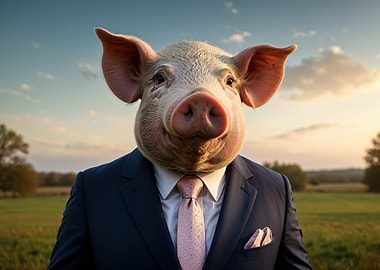 Pig in Suit