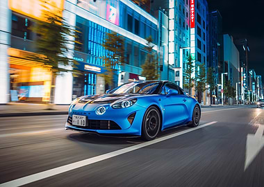 Alpine A110 Blue Sport Car