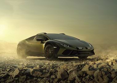 Green Lamborghini Off-Road