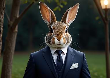 Rabbit in Suit