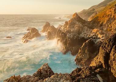 Rocky Coast Sunset