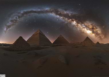 Milky Way Over Pyramids